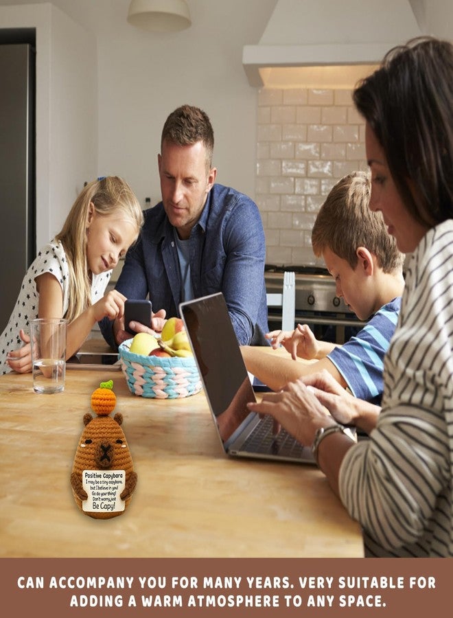 squishy Crochet Toys, Soft Crochet Dolls for Girls, Soft Toys Handmade Gifts with Message for Women Men Friends Coworkers Birthday Christmas Gift Home Decor (Brown C) - Image 2